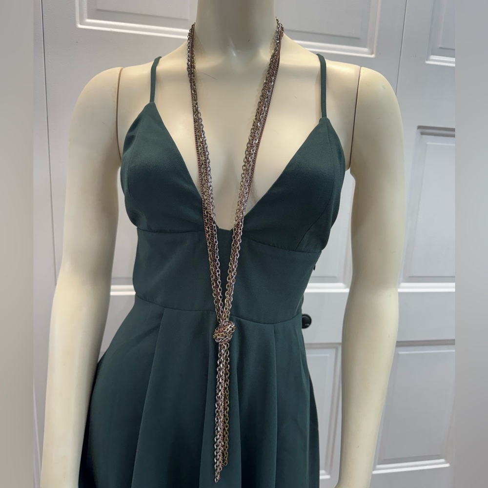 Mixed Metal Extra Long Lariat Necklace Gold Silver & Rose Tone Knot Statement